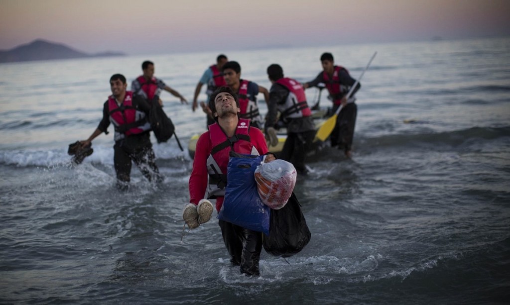 Migranti sbarcati a Kos, 31 agosto 2015