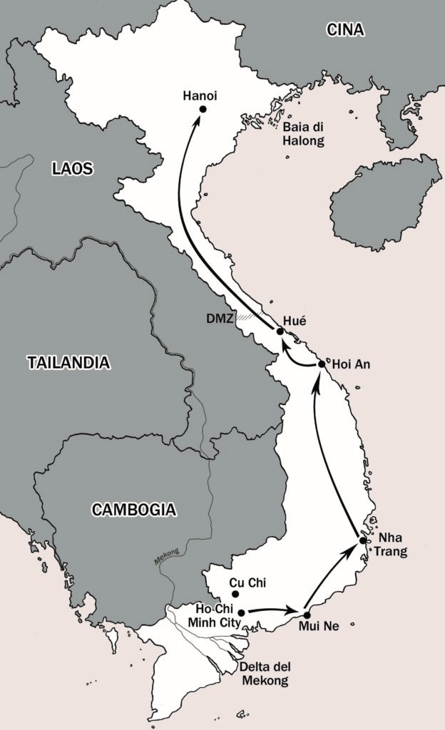 Mappa del viaggio